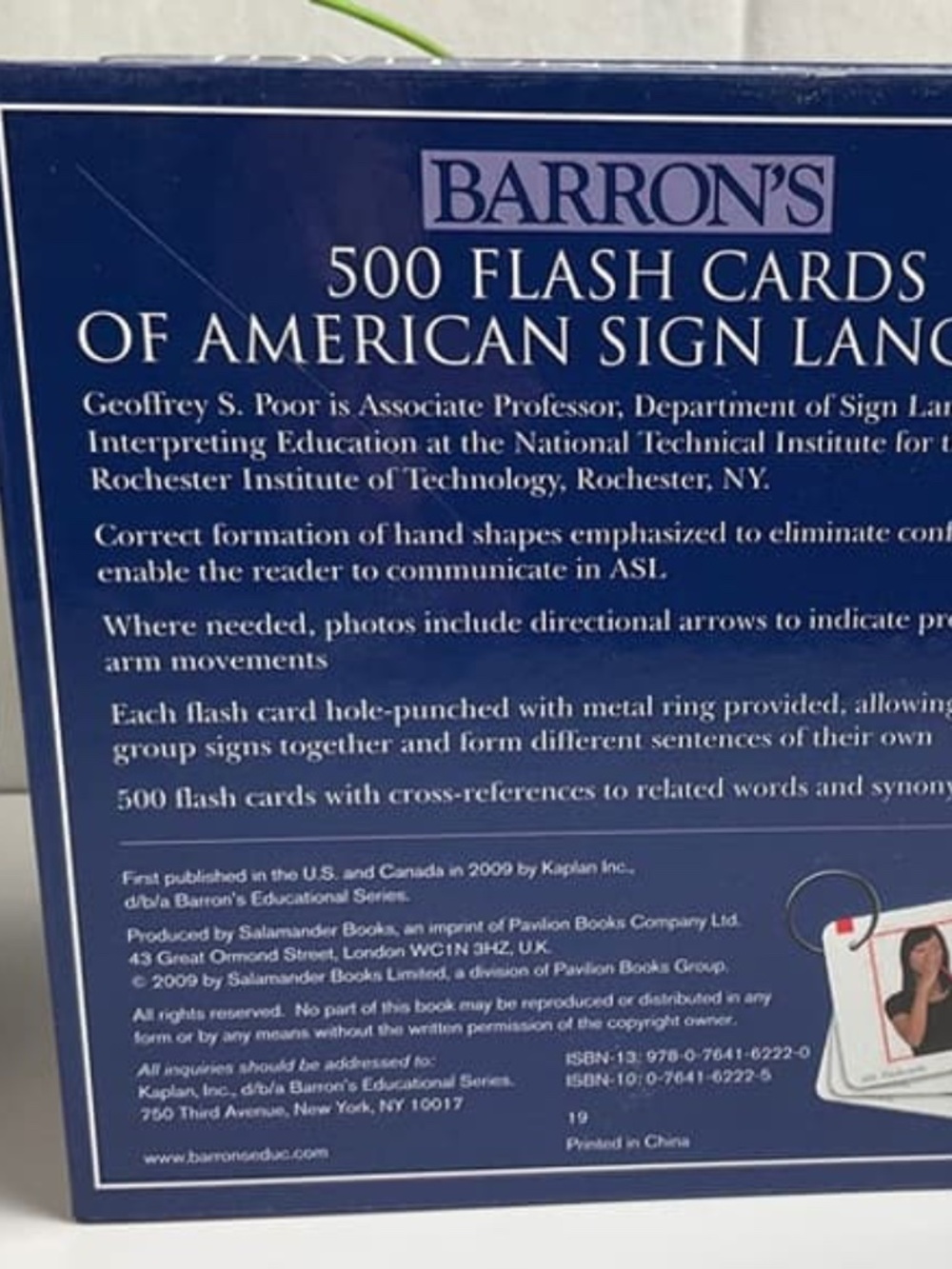 BARRON'S AMERICAN SIGN LANGUAGE~500 FLASH CARDS~LIKE NEW! - Picture 5 of 5